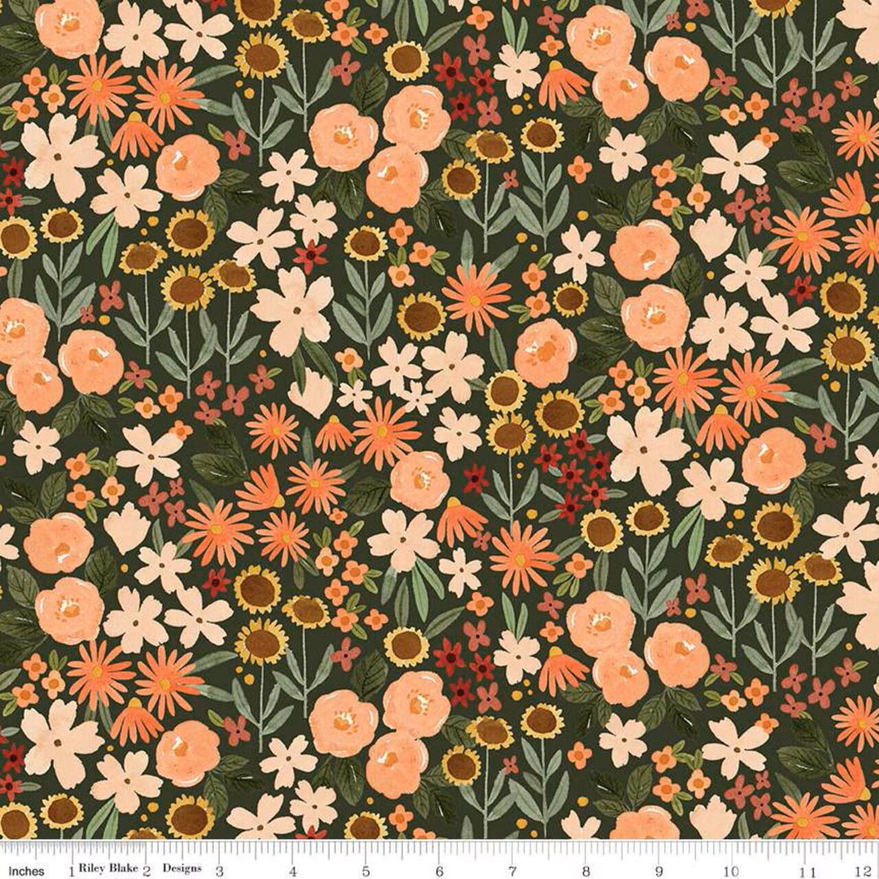 Fabric Riley Blake Forest Autumn Fields Happy Fall Days by the Quarter Yard C16341-FOREST